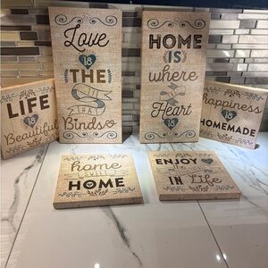 Rustic Inspirational Wall Art Set